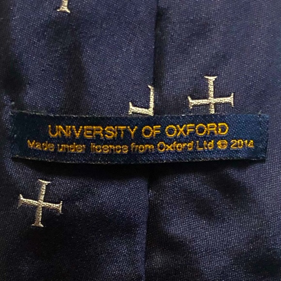 University of Oxford St Cross Tie, Navy - Picture 2 of 8